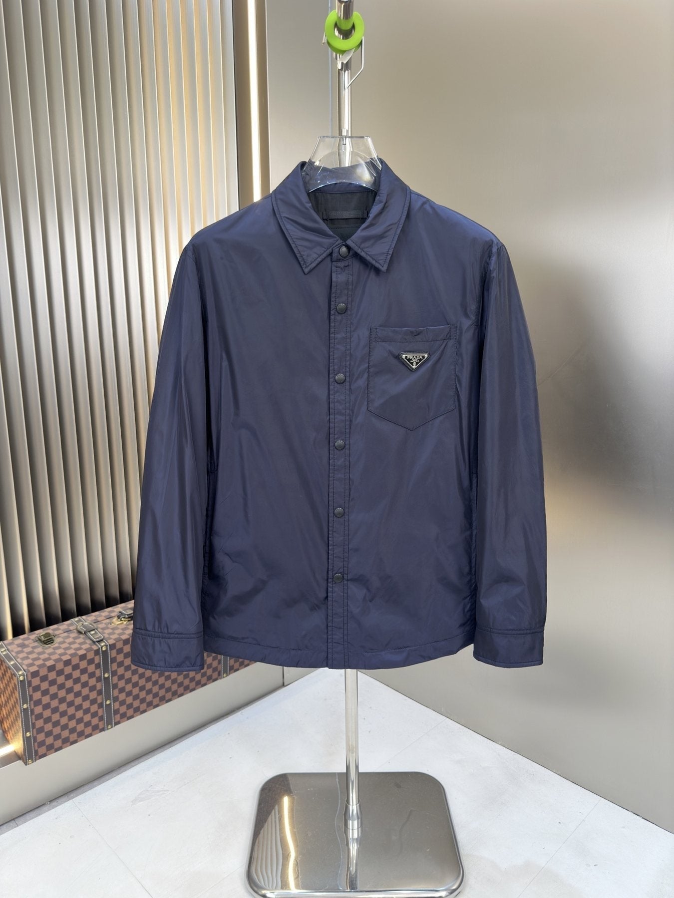 Prada Snap-Front Collared Jacket — front