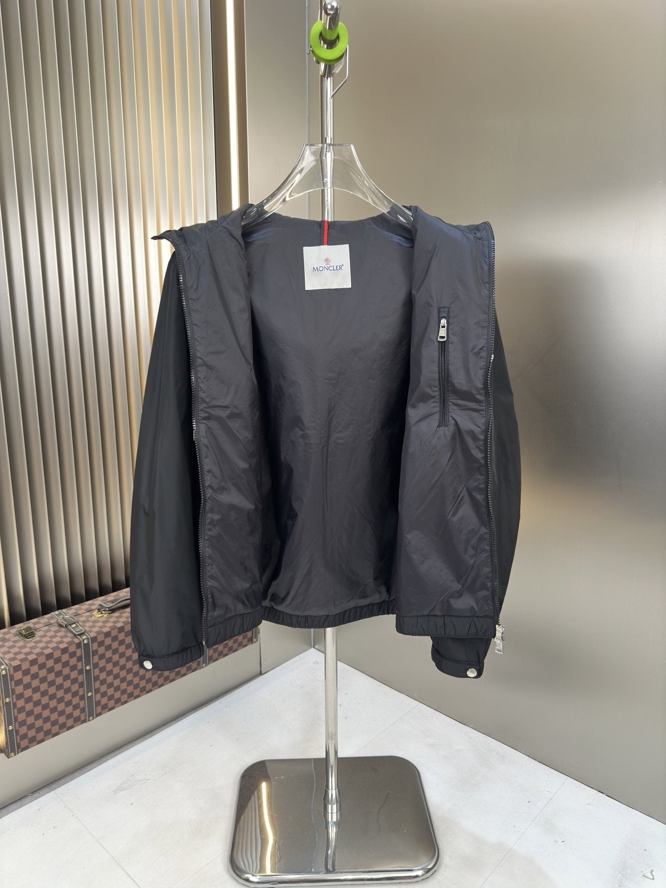 Moncler Hooded Zip-Front Jacket — neck_label