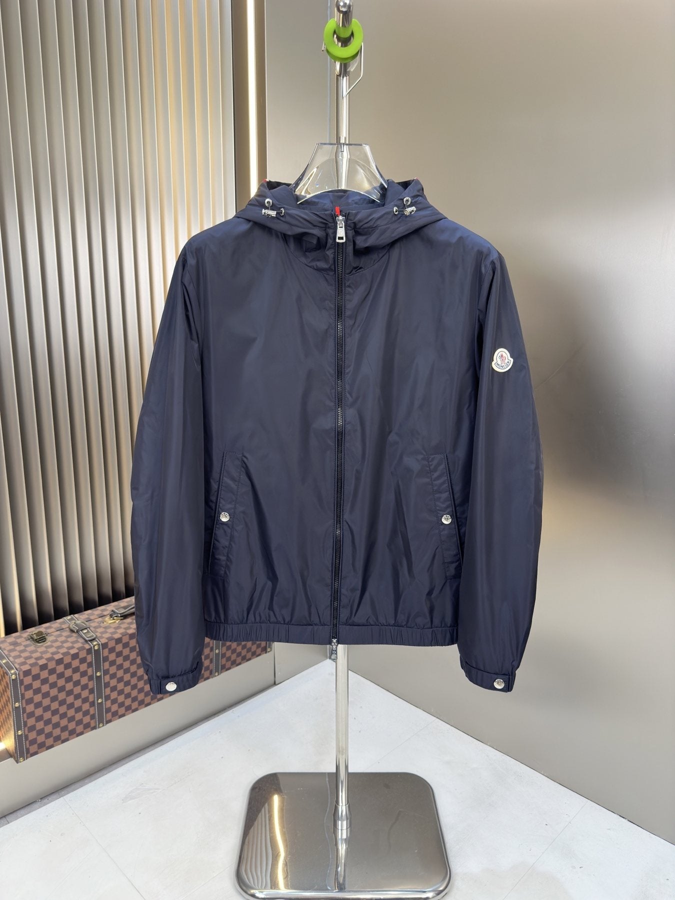 Moncler Hooded Zip-Front Jacket — front