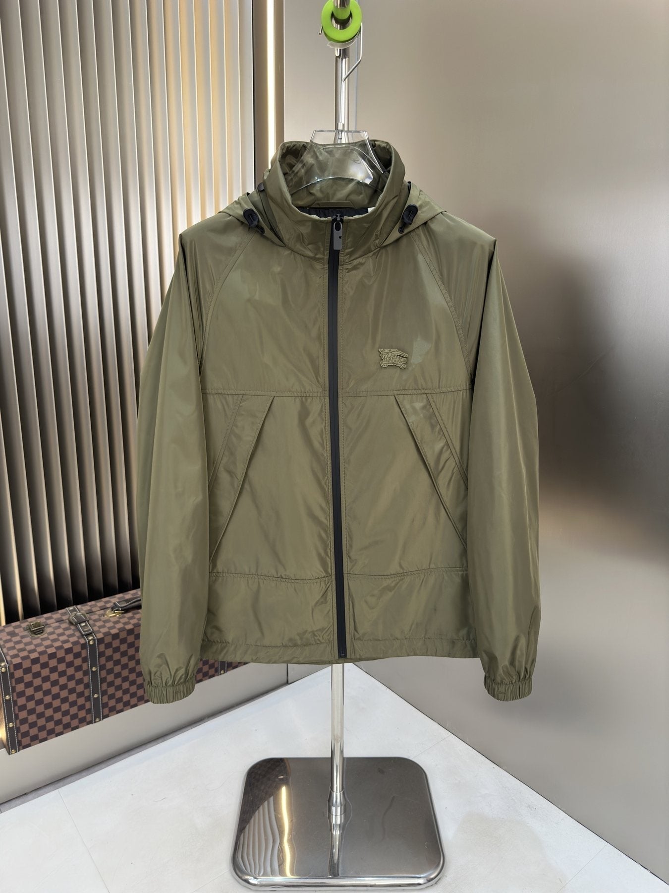 Burberry Hooded Zip-Front Jacket — front