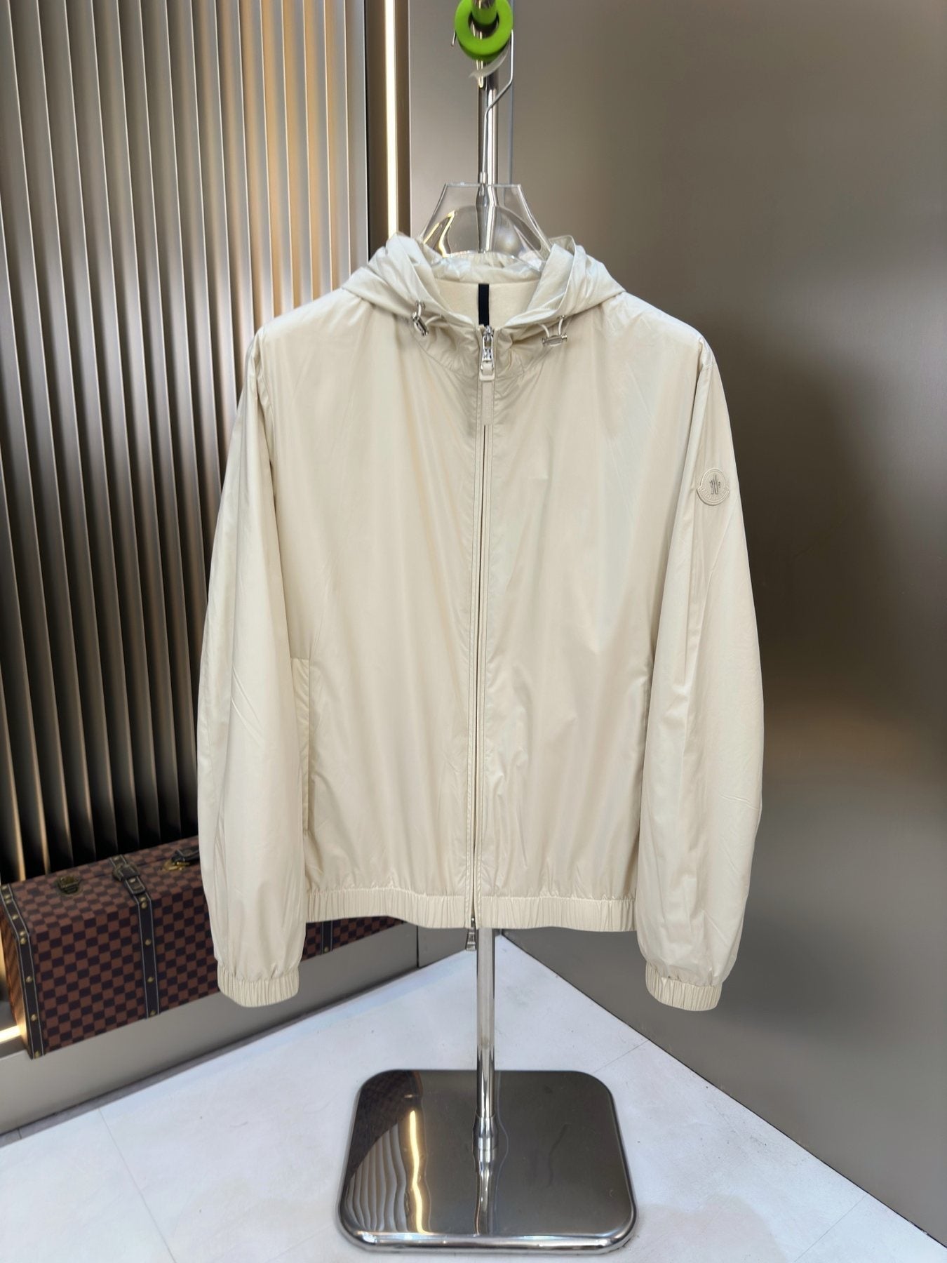 Moncler Hooded Zip-Front Jacket — front