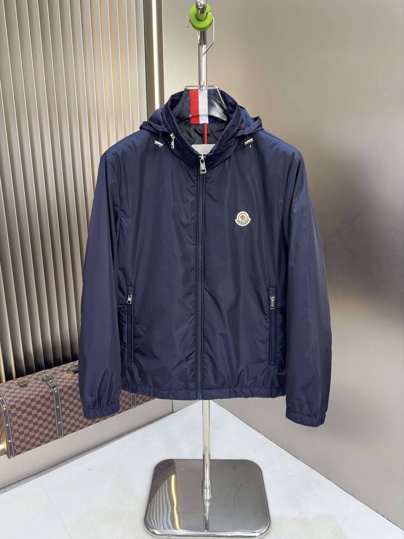 Moncler Hooded Zip-Front Jacket — front