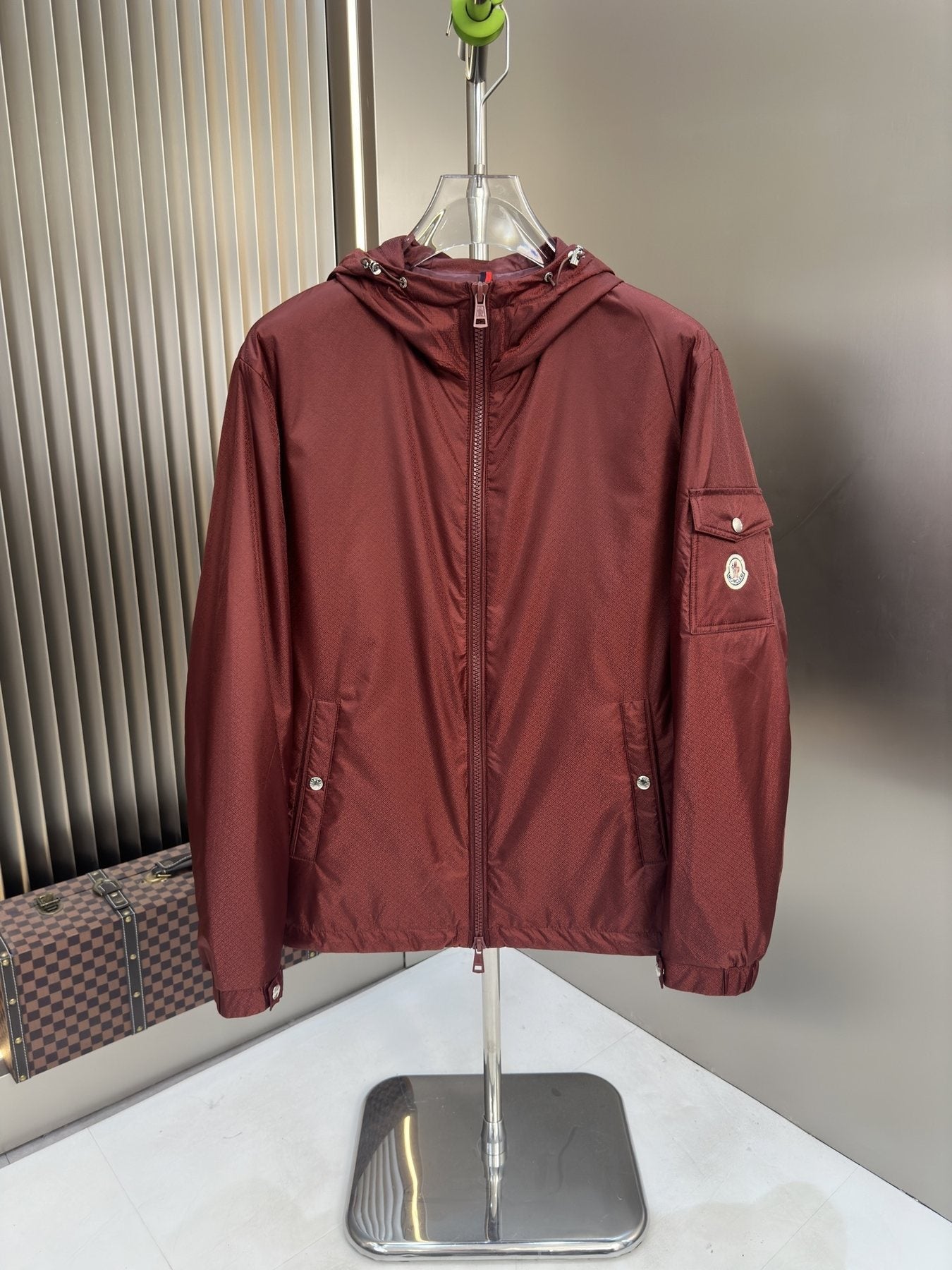 Moncler Hooded Asymmetric-Zip Utility Jacket — front