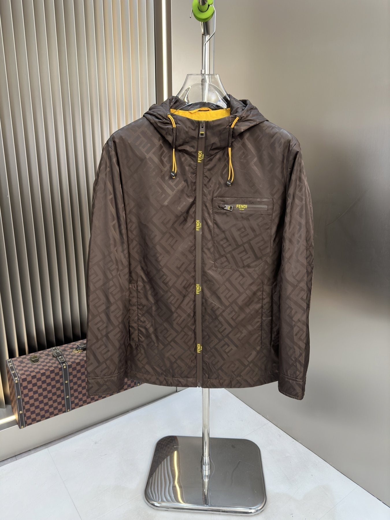 Fendi Monogram Hooded Jacket — front