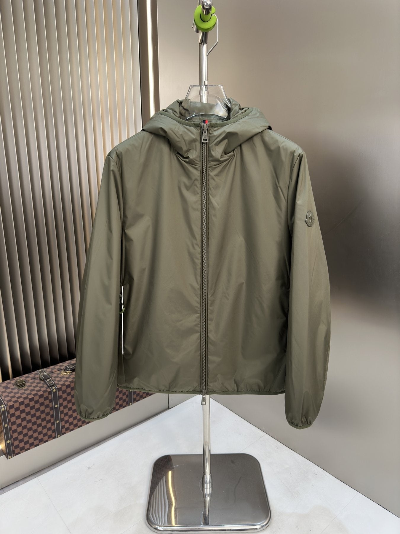 Moncler Hooded Zip-Front Jacket — front