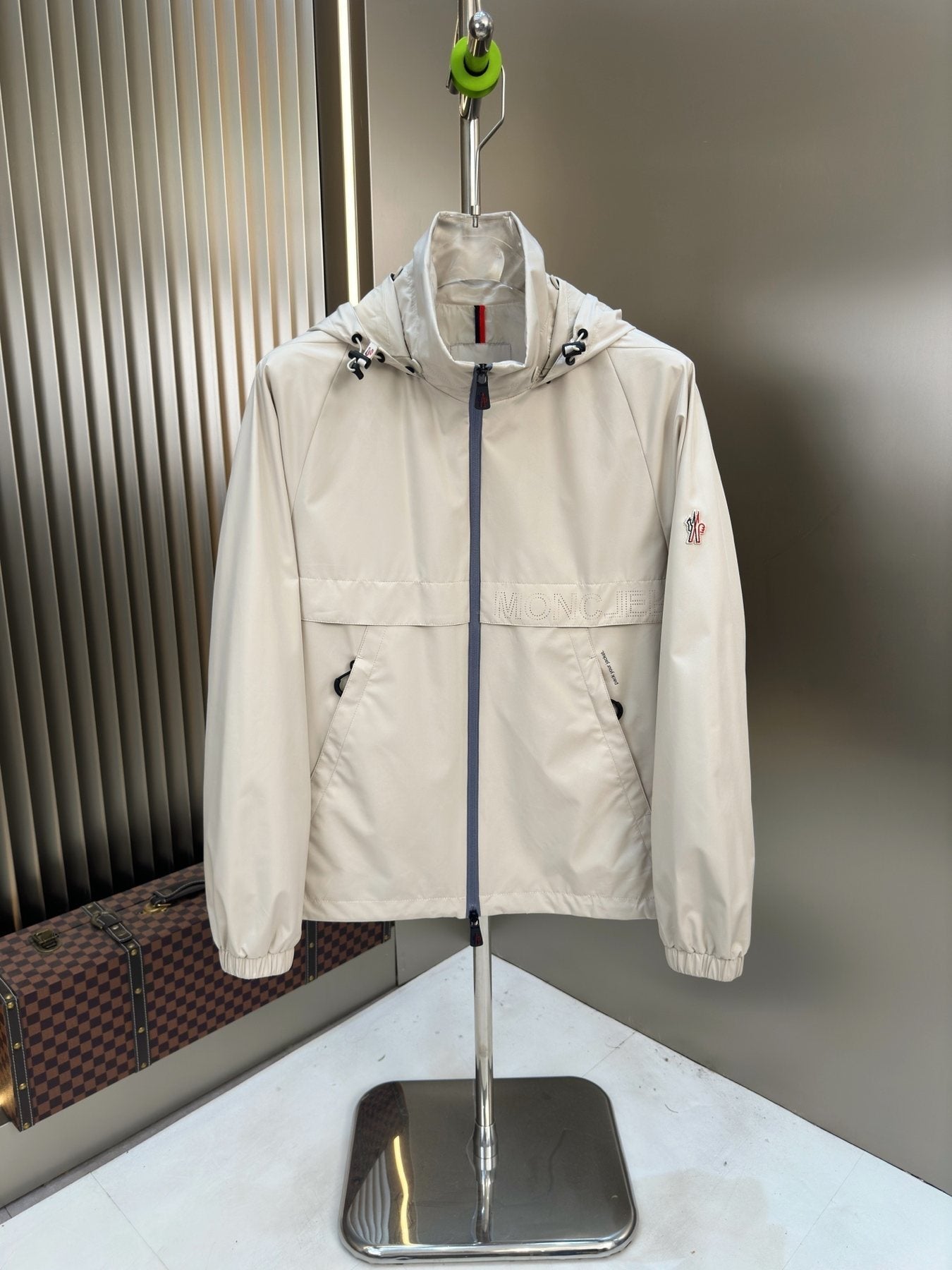 Moncler Hooded Zip-Front Jacket — front
