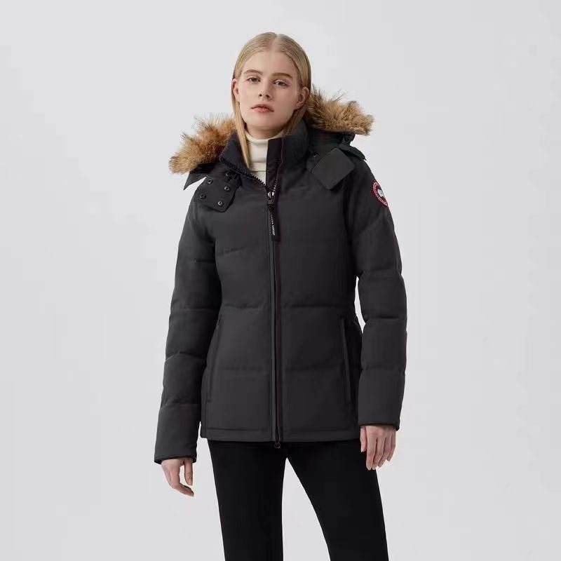 Canada Goose Women's Short Hooded Down Jacket — front