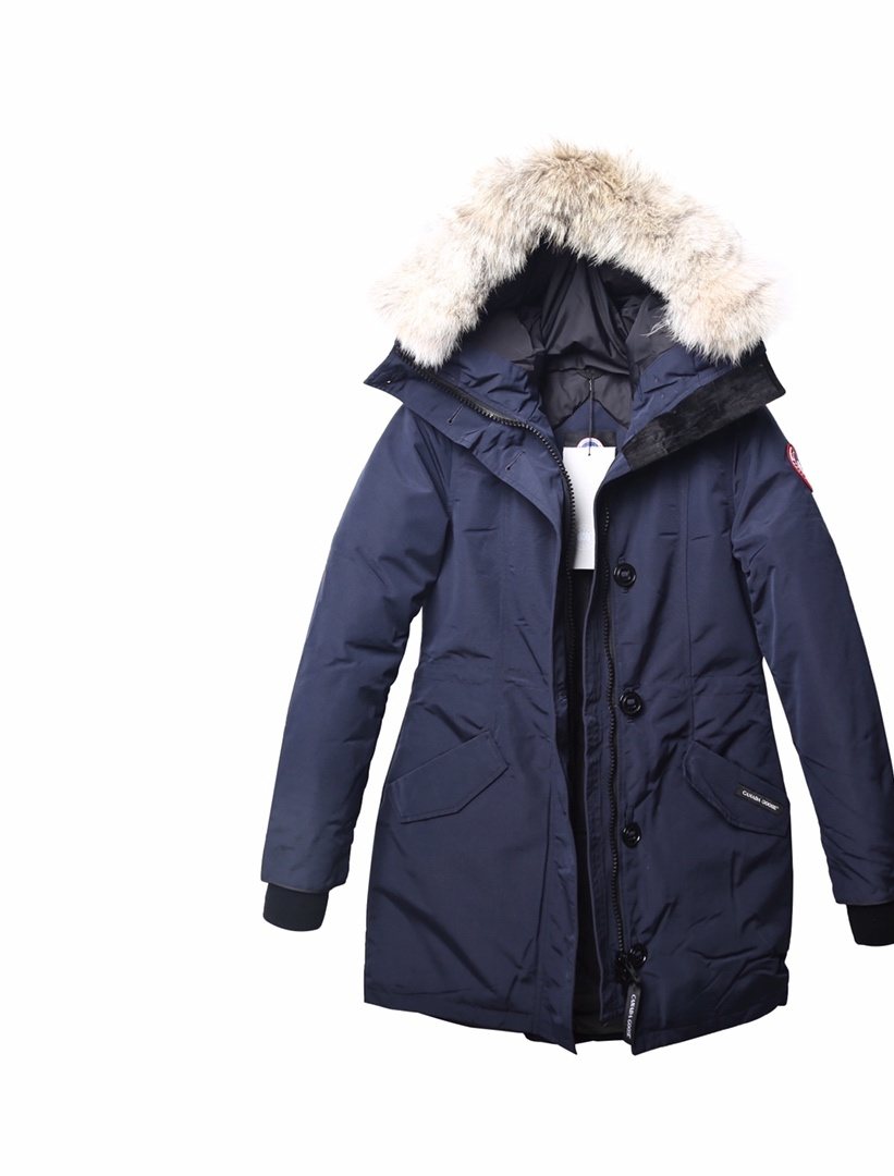 Canada Goose Women's Hooded Fur-Trim Long Down Jacket — front