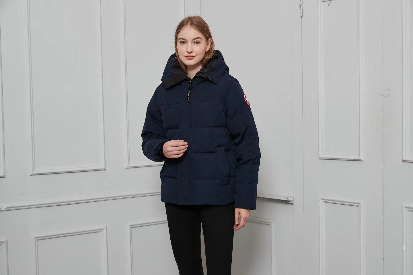 Canada Goose Hooded Quilted Puffer Jacket — model