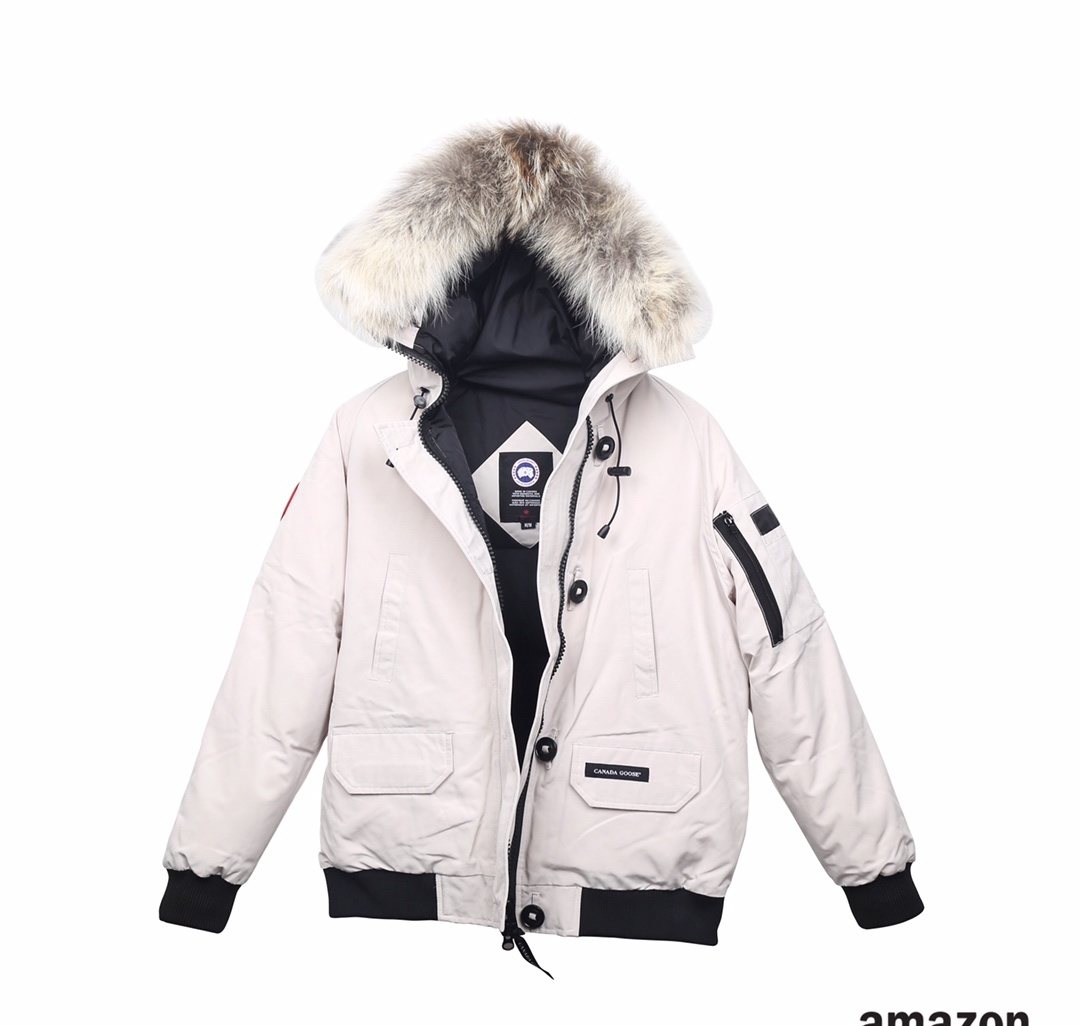 Canada Goose Fur-Trim Hooded Puffer Jacket — front