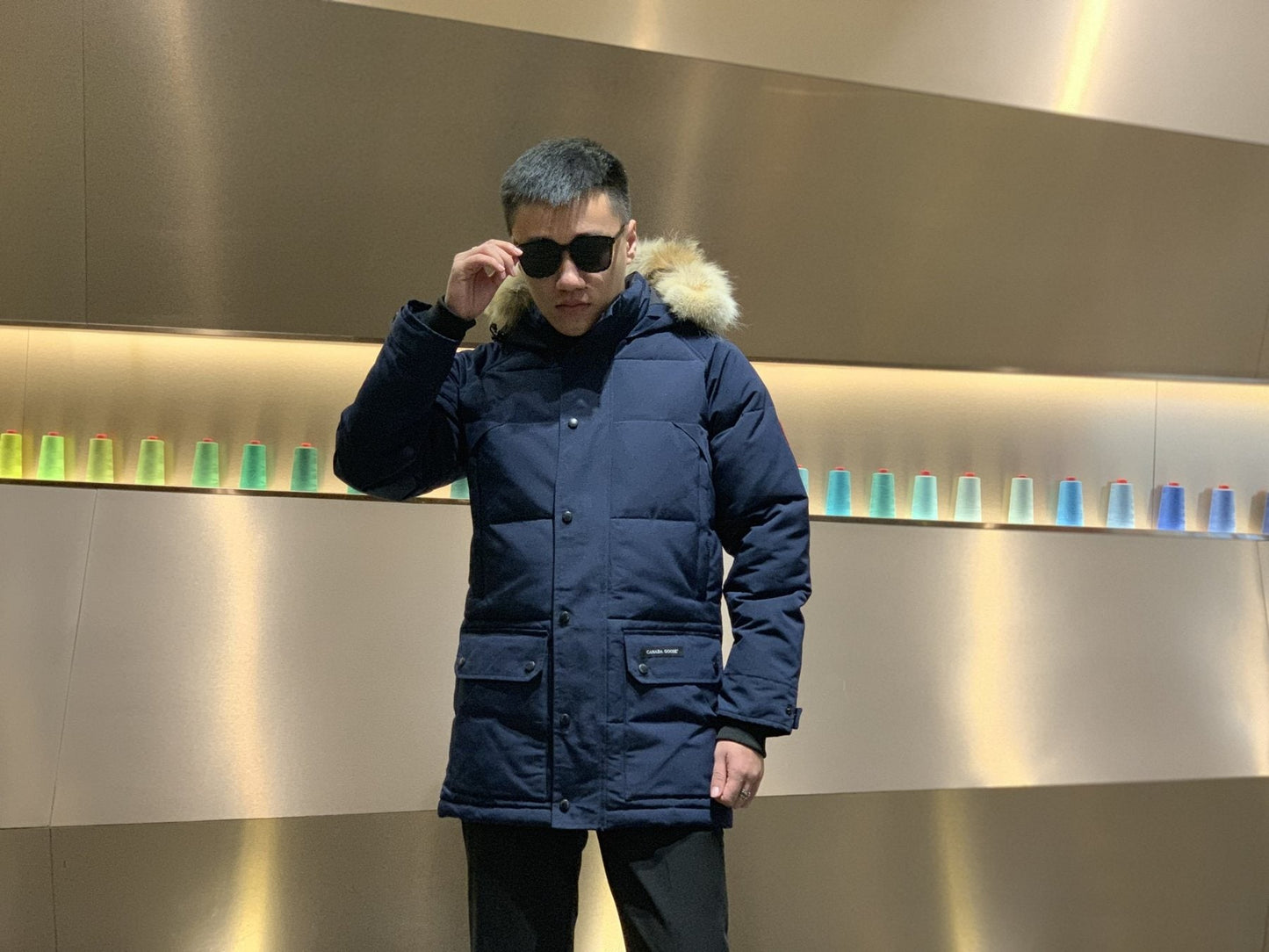 Canada Goose Fur-Trim Hooded Quilted Parka Jacket — front