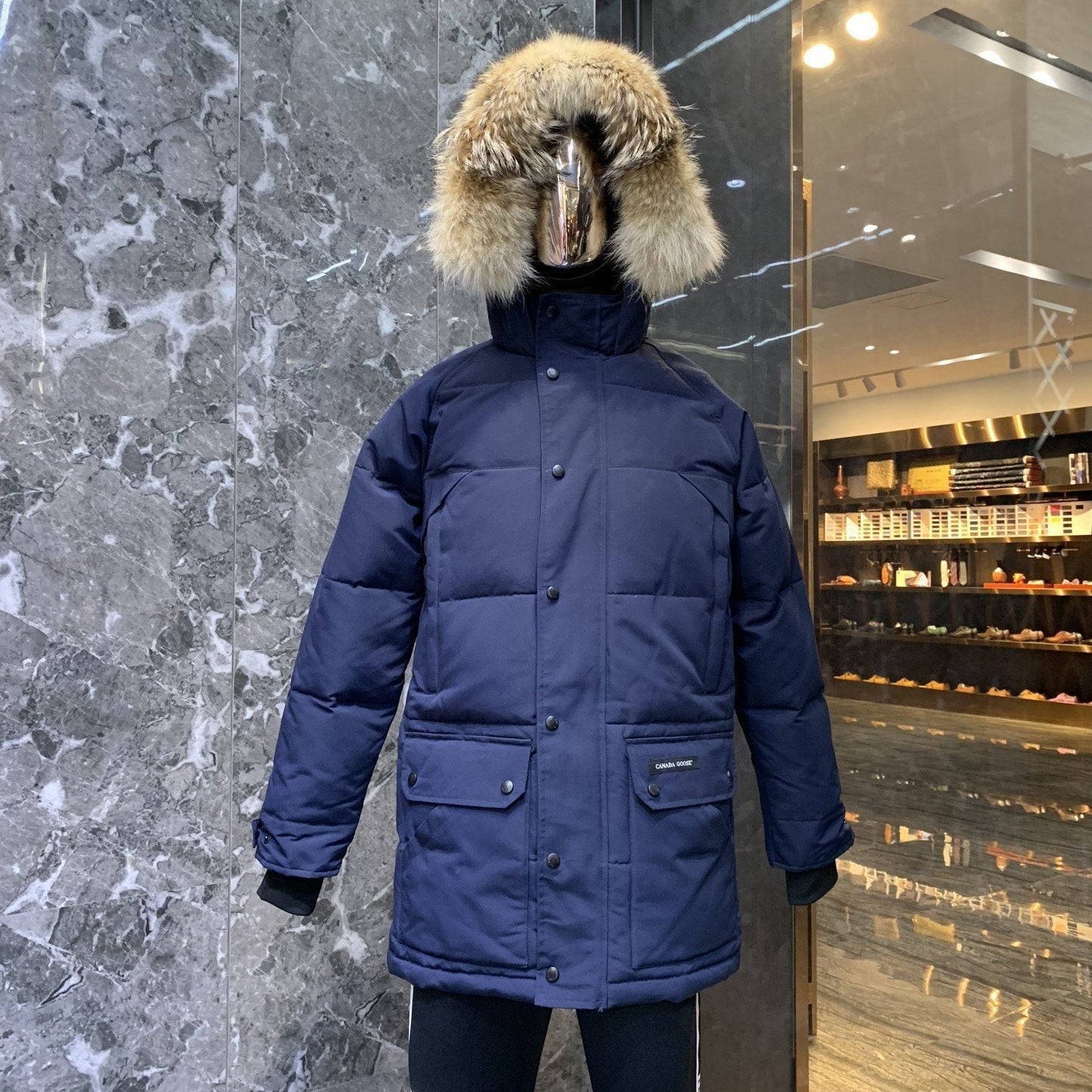 Canada Goose Fur-Trim Hooded Quilted Parka Jacket — front