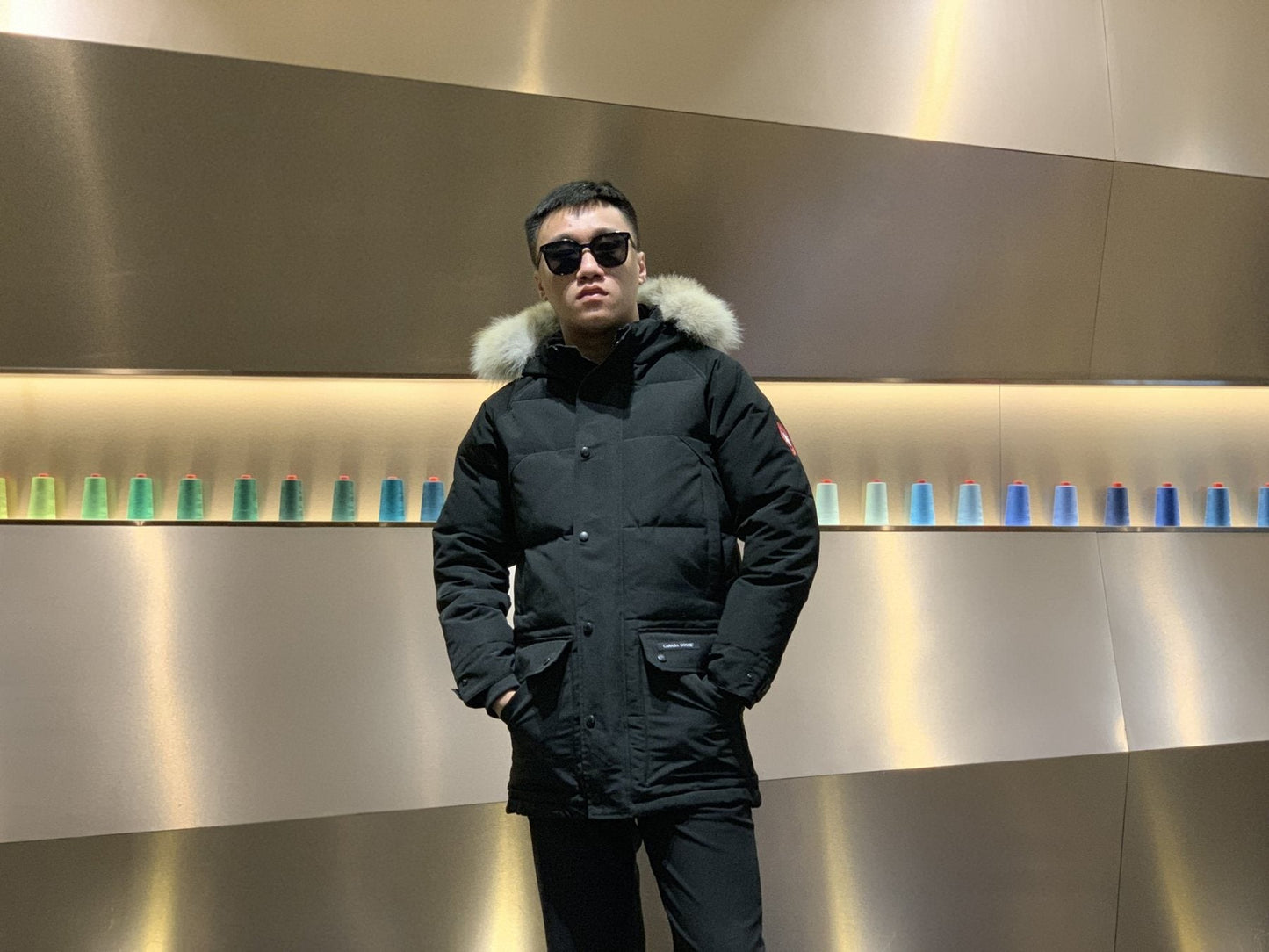 Canada Goose Fur-Trim Hooded Quilted Parka Jacket — front