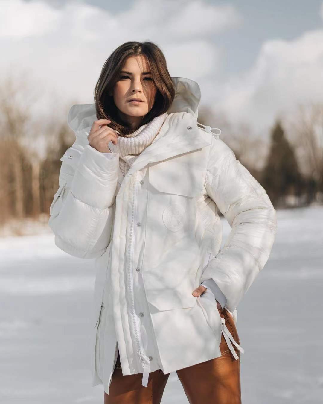 Canada Goose Fur-Trim Hooded Puffer Jacket — hero