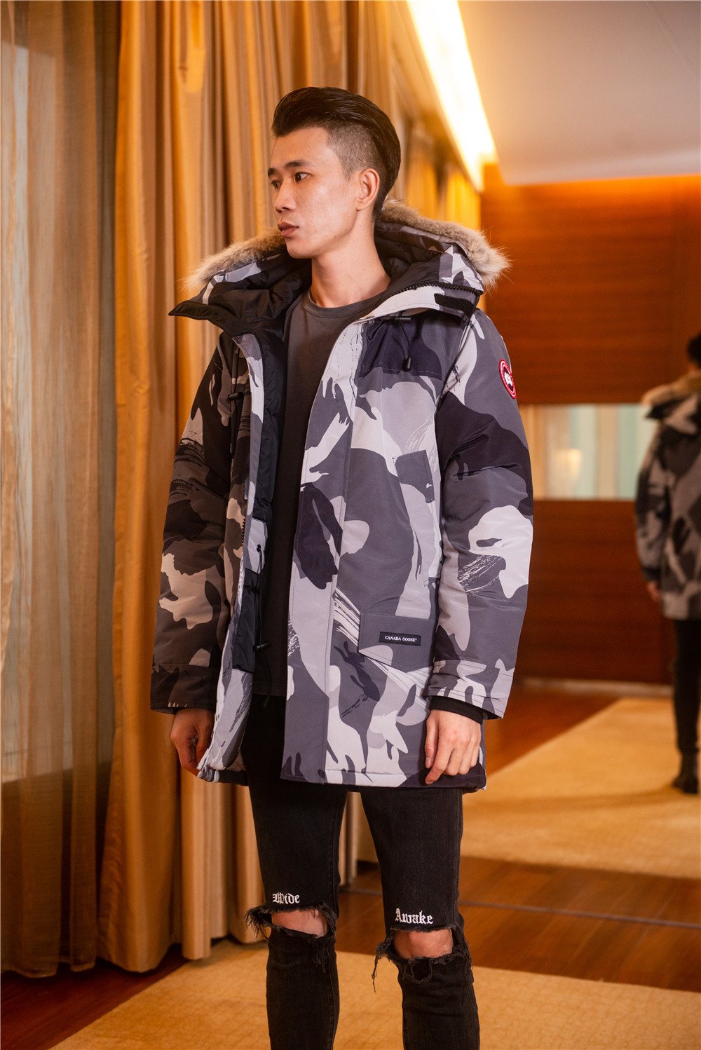 Canada Goose Hooded Puffer Jacket — model