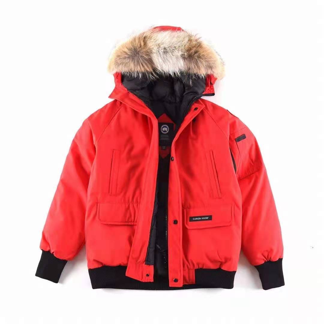 Canada Goose Fur-Trim Hooded Bomber Jacket — front