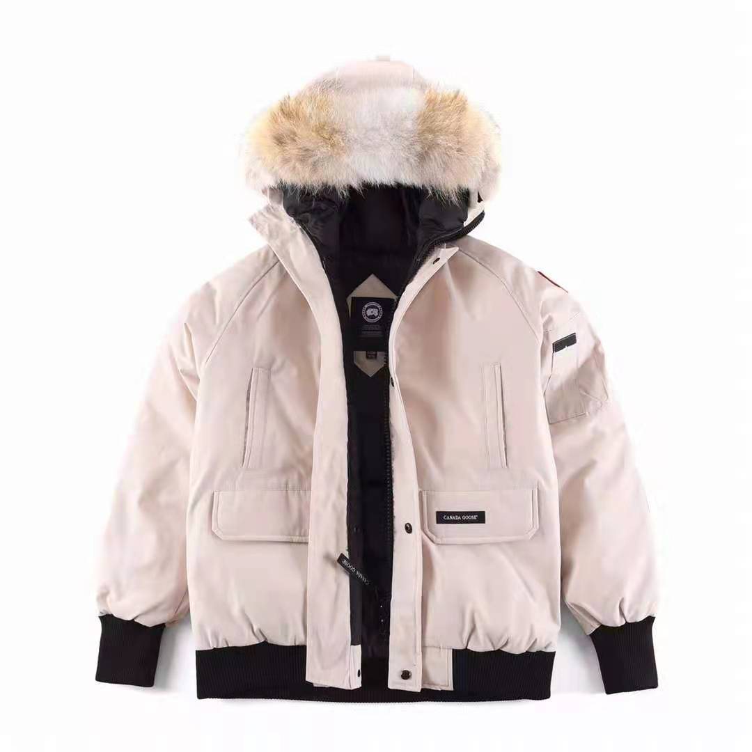 Canada Goose Fur-Trim Hooded Bomber Jacket — front