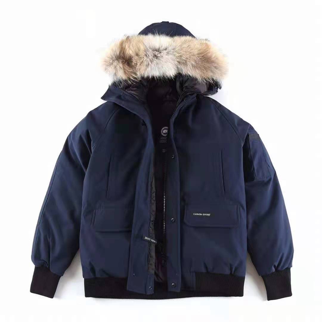 Canada Goose Fur-Trim Hooded Bomber Jacket — front