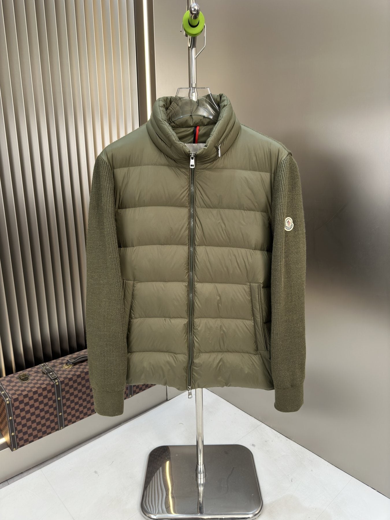 Moncler Quilted Hybrid Puffer Jacket — front