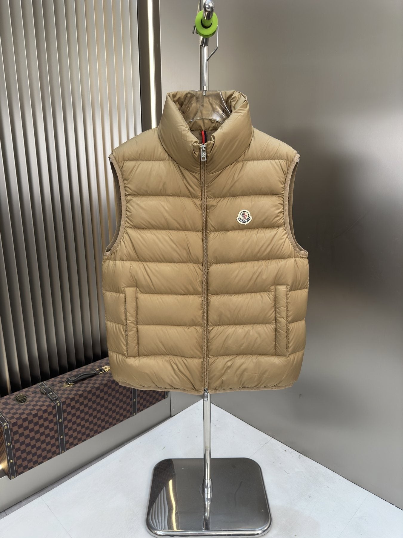 Moncler Quilted Stand-Collar Down Vest — front