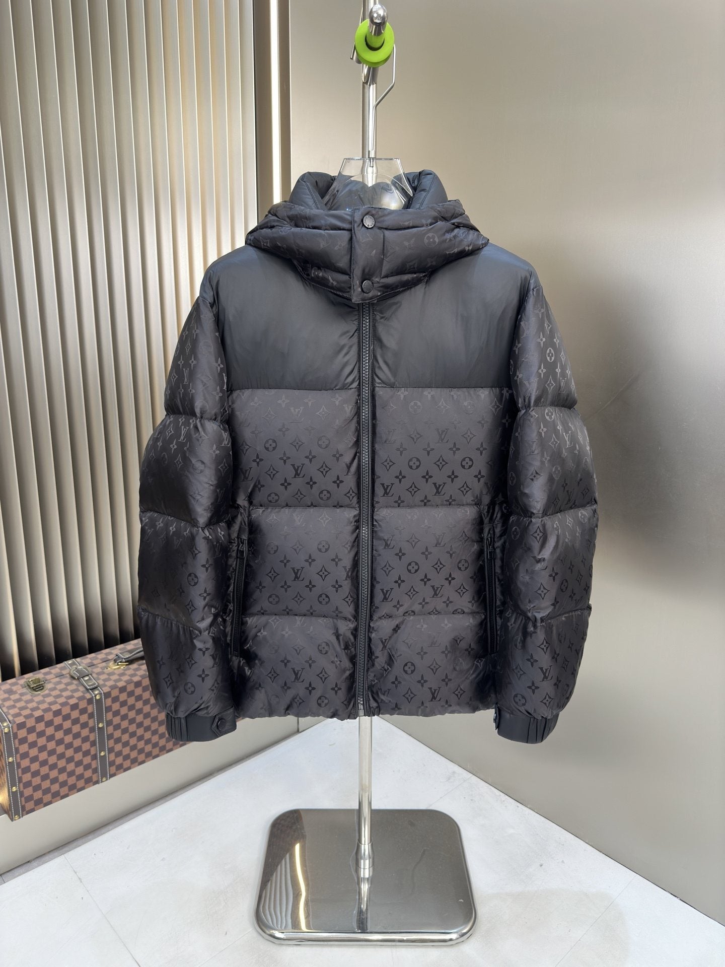 LV Hooded Tonal Monogram Puffer Coat — hero