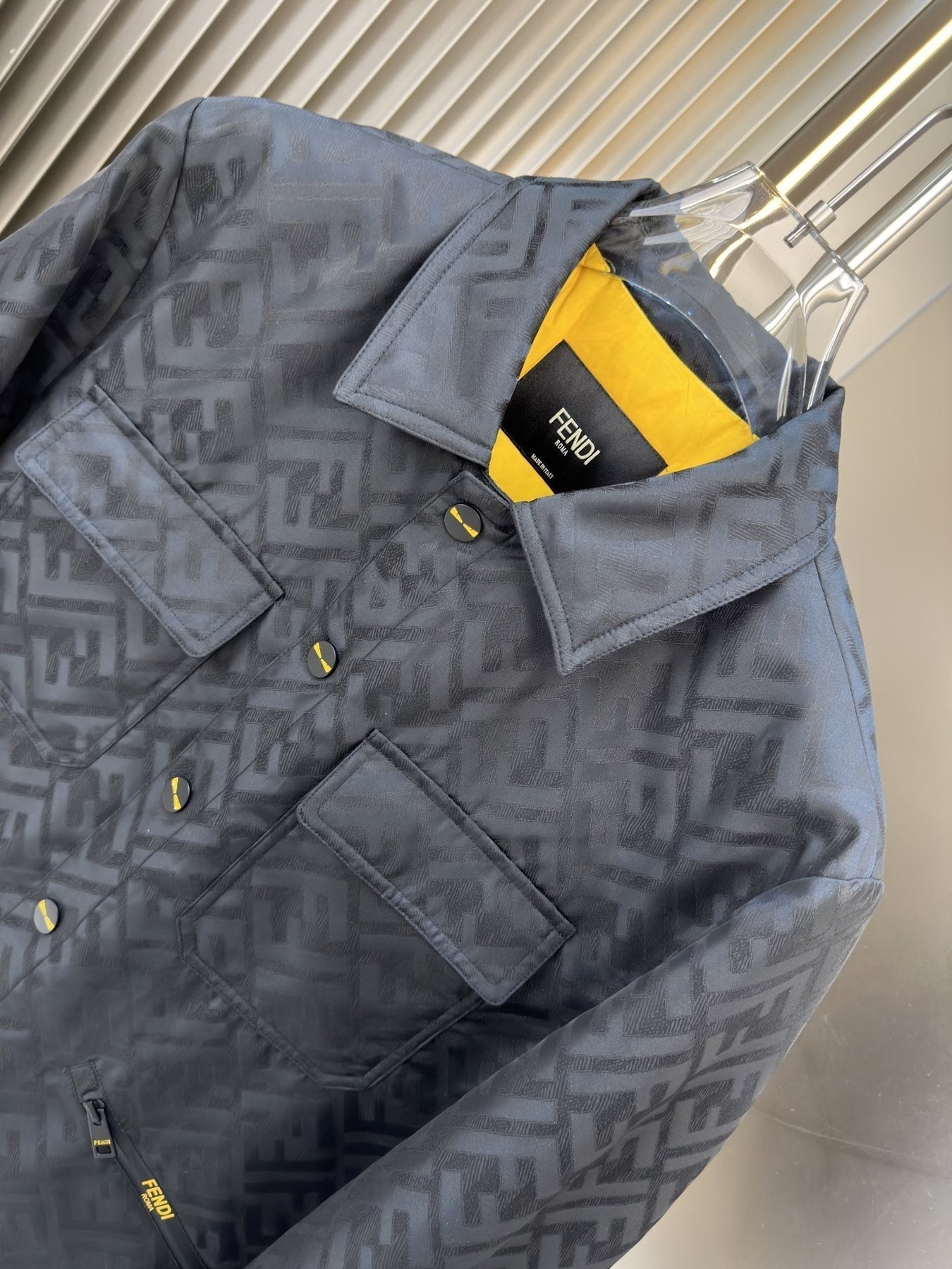 Fendi Quilted Monogram Jacket — detail