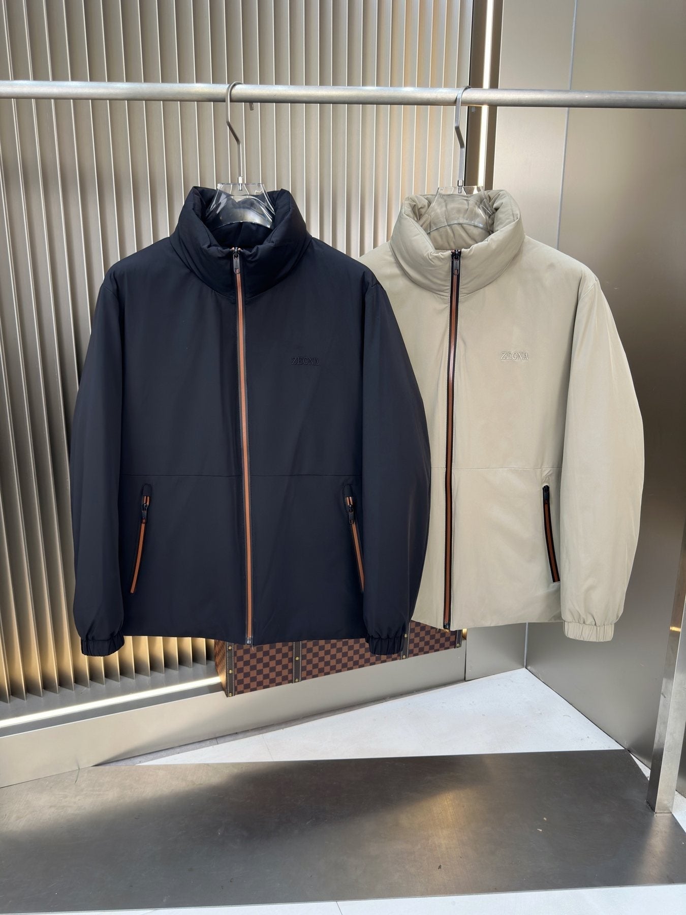 Zegna Reversible Quilted Puffer Coat — comparison