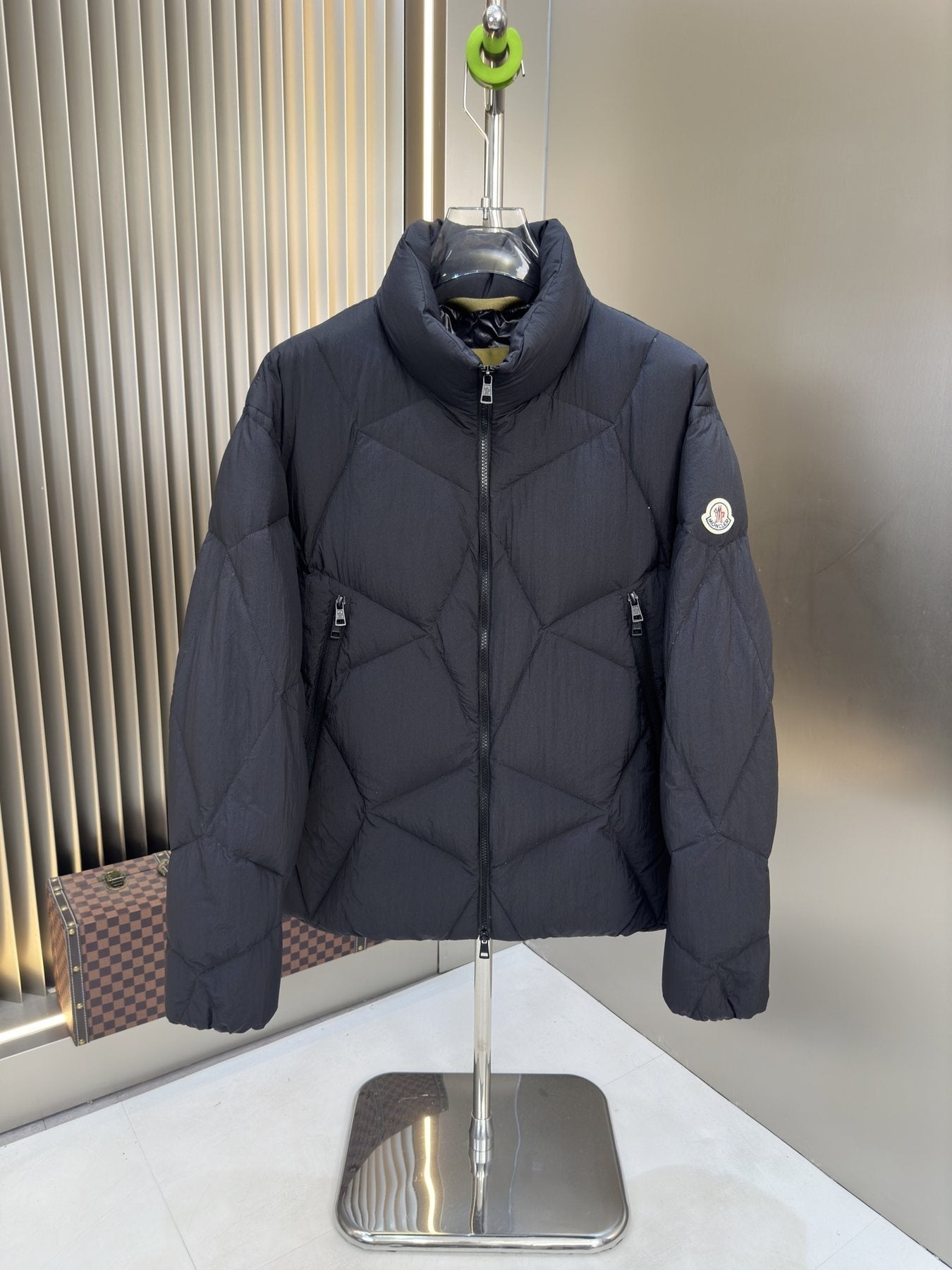 Moncler Chevron-Quilted Puffer Coat — front