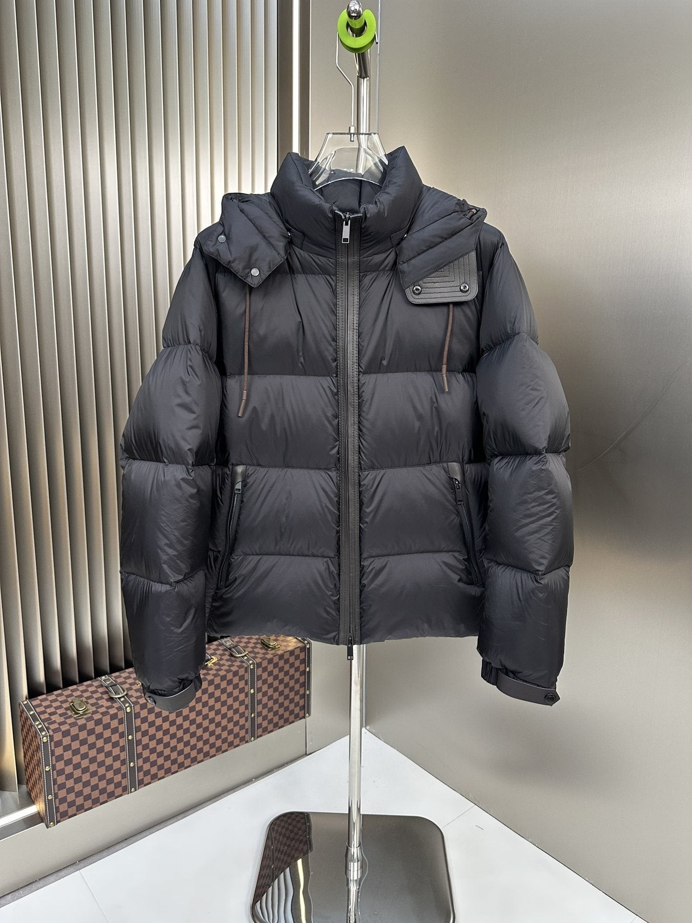 Zegna Hooded Quilted Puffer Coat — front