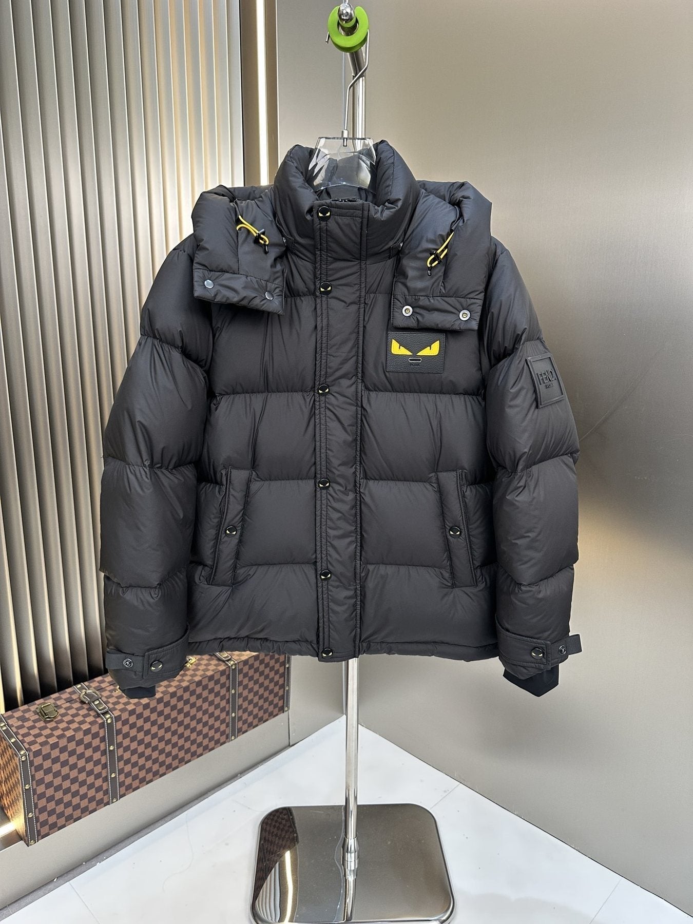 Fendi Hooded Quilted Puffer Jacket — front