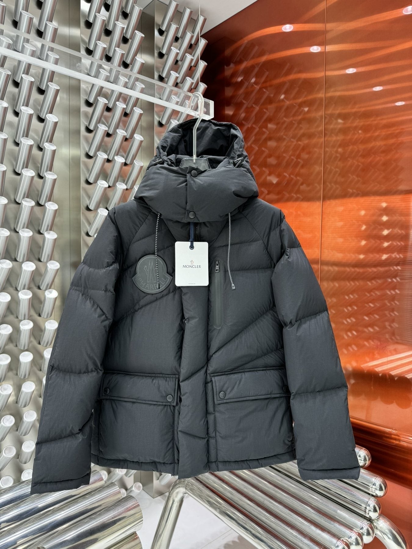 Men Moncler coat Hooded Quilted Puffer Jacket — front
