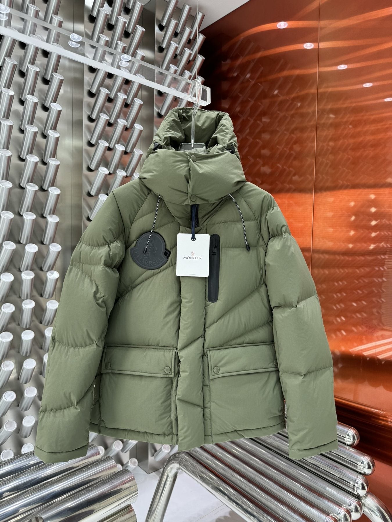 Men Moncler coat Hooded Quilted Puffer Jacket — front