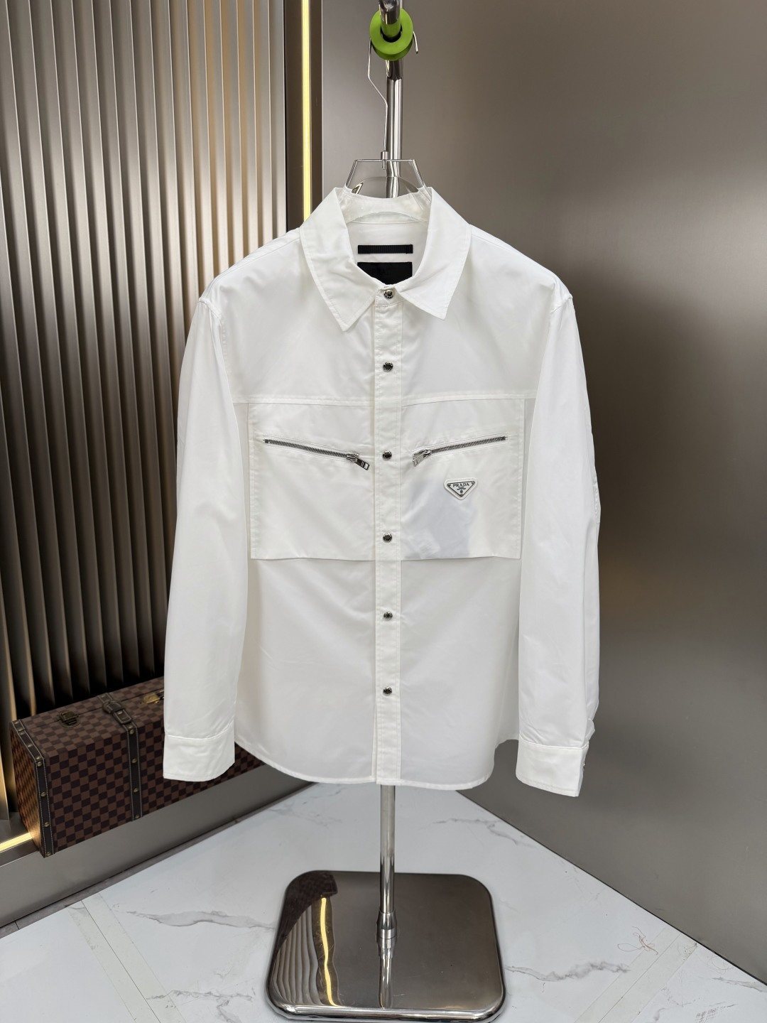 Prada Zip Detail Overshirt Jacket — front
