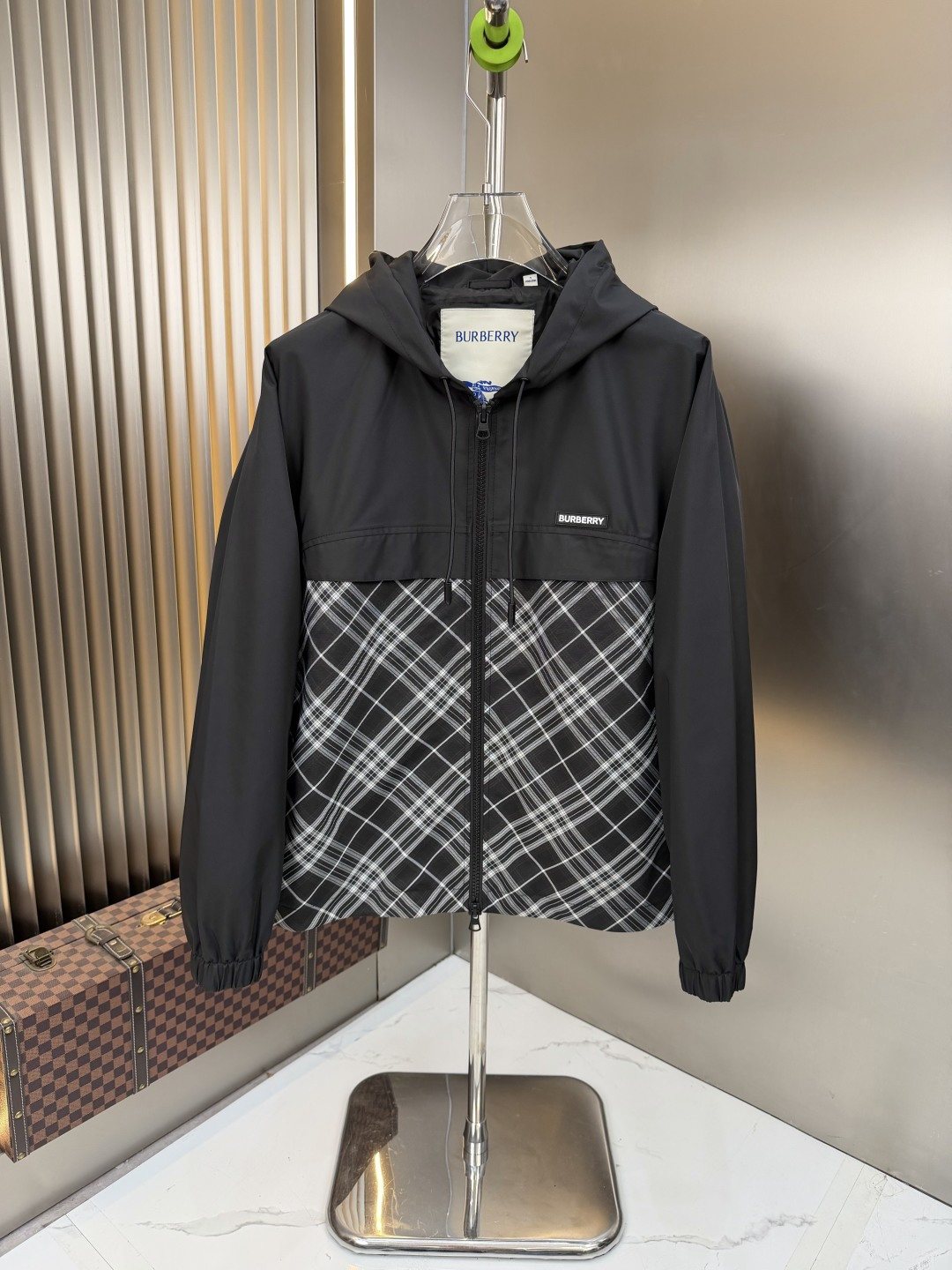 2026 Original Jacket Hooded Zip Jacket with Check Panel — hero