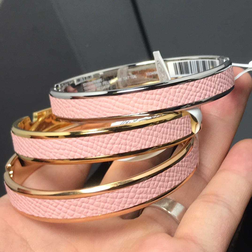18K Olympe Light Pink Hermes Bracelet