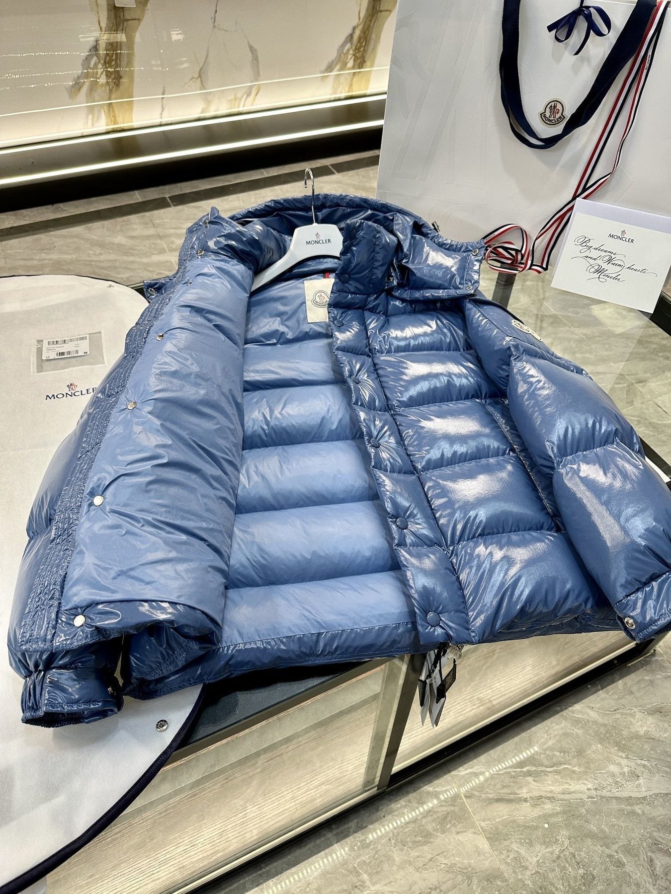 Moncler Maya Hooded Puffer Coat — hero