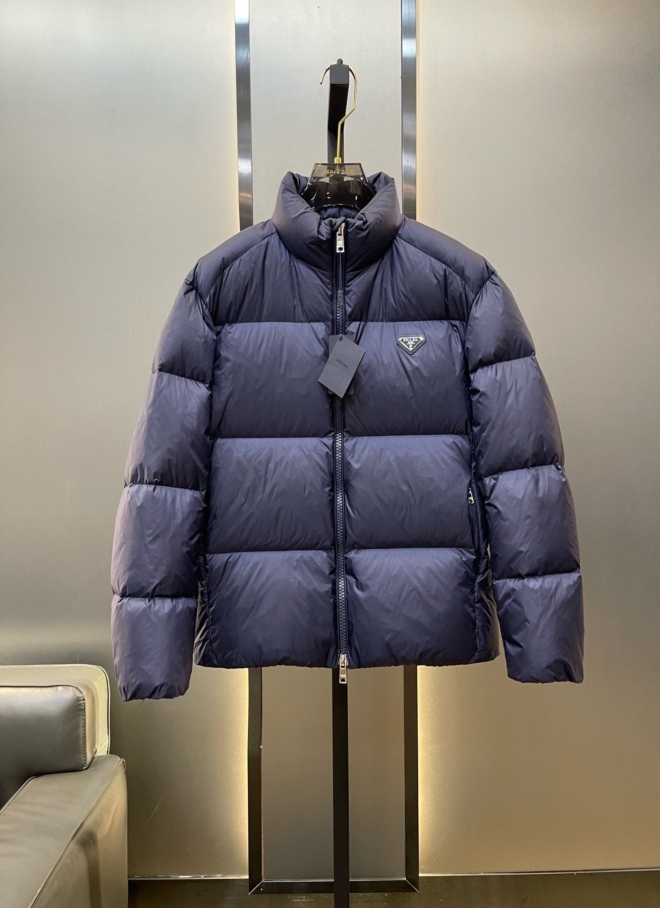 Prada Quilted Stand-Collar Puffer Jacket — hero