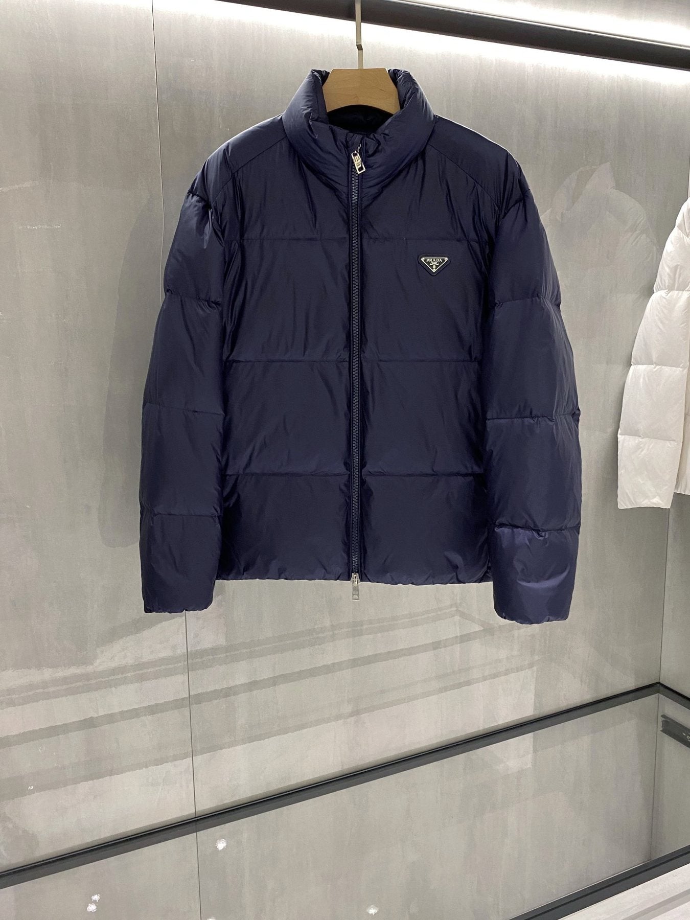 Prada Quilted Stand-Collar Puffer Jacket — front